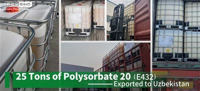 25 tona polisorbata 20 (E432) izvezeno u Uzbekistan