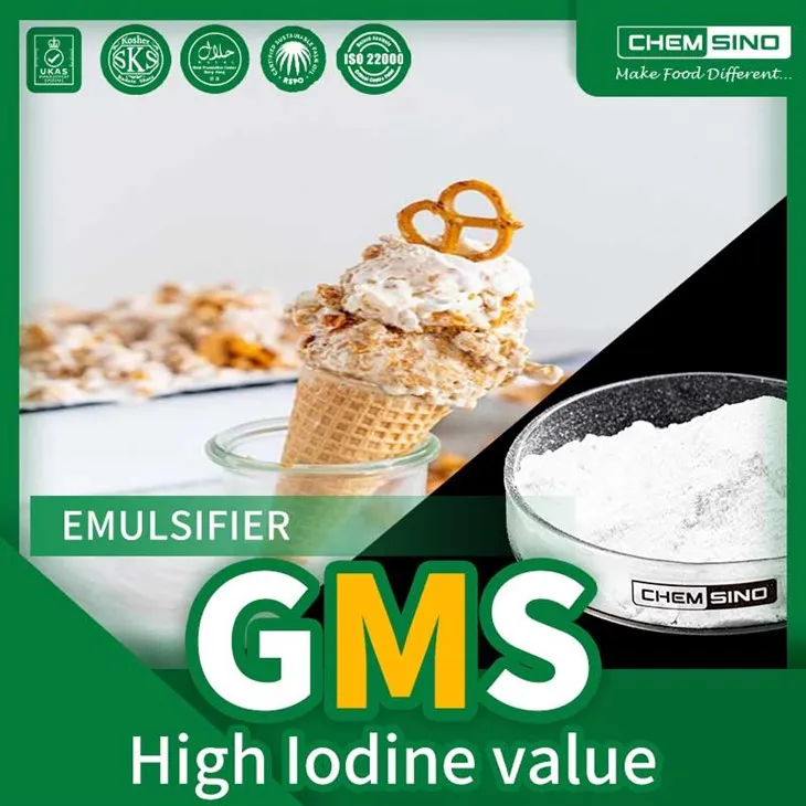 Široka upotreba GMS visoke jodne vrijednosti (glicerol monostearat) CAS br.{0}}